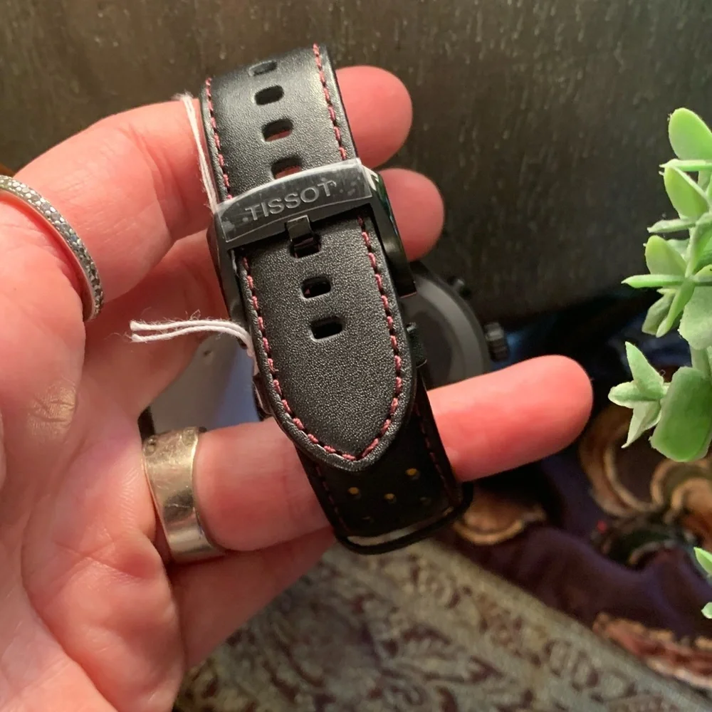 Authentic TISSOT 1853 45mm NBA leather perforated strap - Picture 11 of 14